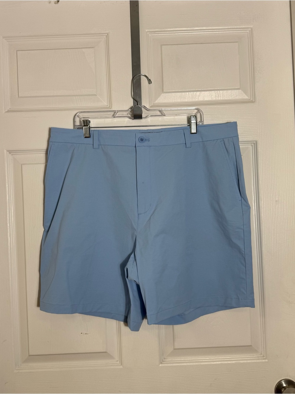Vineyard Vines On-The-Go Performance Shorts 7" Stretch Golf Casual 42 Light Blue - Picture 3 of 10